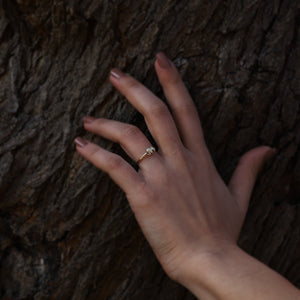 14K Gold Elephant Ring, Minimal Stackable, Good Fortune Symbol, Rose Gold, White Gold, Yellow Gold