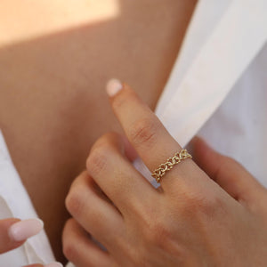 14K Gold Braid Ring, Minimal Stackable Ring, Wrap Ring, Branch, Mother's Day, Birthday Gift, Simple Gold Ring, Gift for Her, Rose Gold