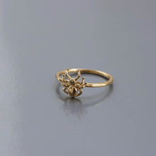 Load image into Gallery viewer, 14K Gold Spider Ring, Minimal Stackable Ring, Thin Gold Ring, Everyday Jewelry, Mother&#39;s Day, Birthday, Astrology, Crab Ring, Gift for Her
