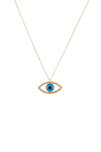 Load image into Gallery viewer, Antique Evil Eye Hammered Effect Pendant Necklace
