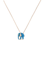 Load image into Gallery viewer, Blue Elephant Necklace
