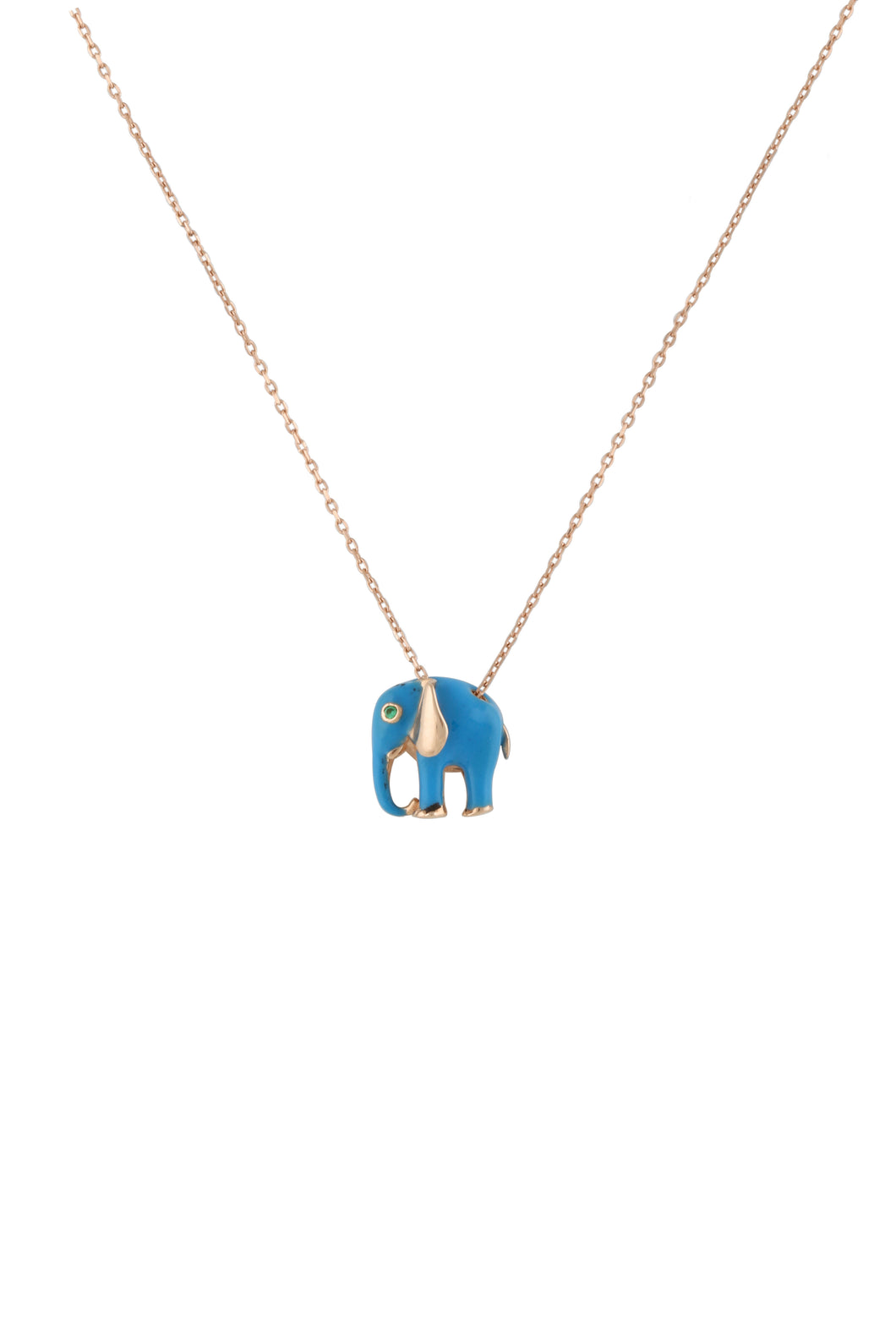 Blue Elephant Necklace