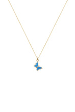 Load image into Gallery viewer, Dainty Blue Butterfly Necklace
