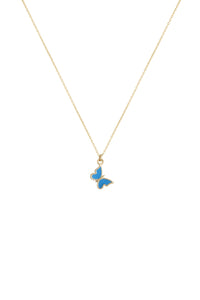 Dainty Blue Butterfly Necklace