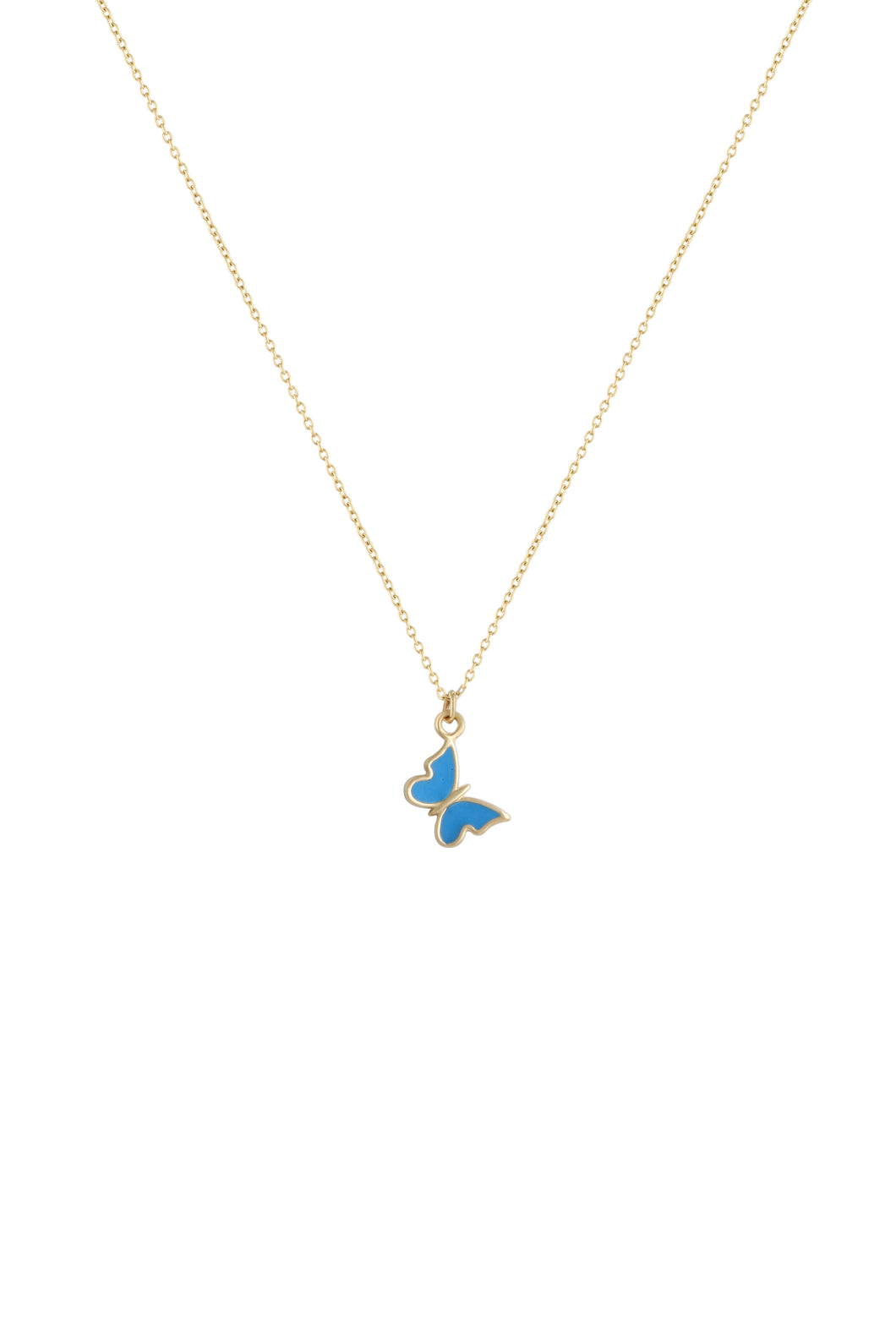 Dainty Blue Butterfly Necklace