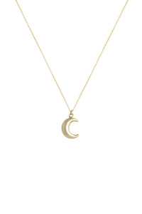 Gold Mini Crescent Necklace