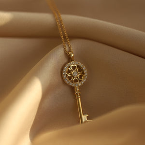 Diamond Key Necklace