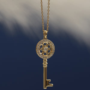 Diamond Key Necklace