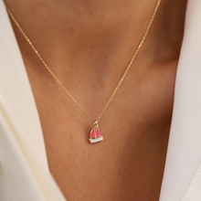 Load image into Gallery viewer, Pink Sailboat Pendant
