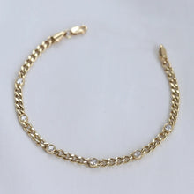 Load image into Gallery viewer, Diamond 6 stones Curb Chain Bracelet
