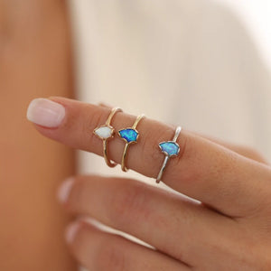 Dainty Opal Stacking Ring