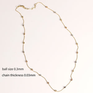 Tri Color Dorica Beads Necklace