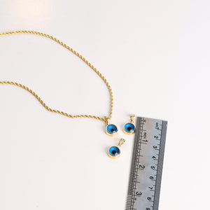 Large Evil Eye Rope Chain Necklace