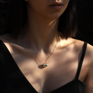 3D Heart Pendant Necklace