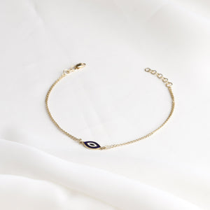 Mini Enamel Evil Eye Bracelet