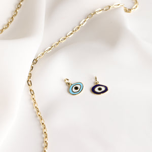 Forzatina Chain Necklace with Evil Eye Pendant