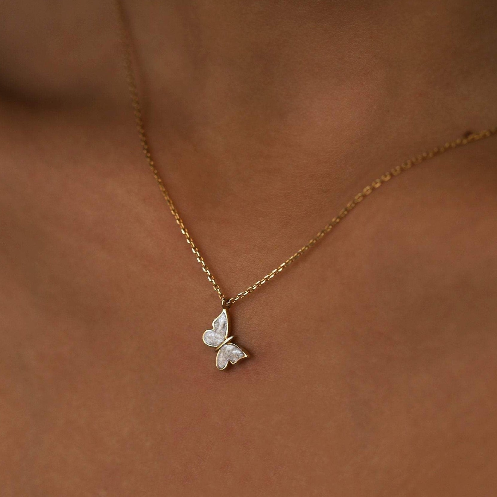 Dainty Butterfly Choker Necklace – ArtGalleryZen