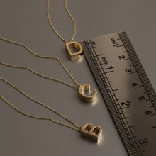 Load image into Gallery viewer, Personalized Initial 3D Letter Necklace

