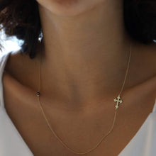 Load image into Gallery viewer, Cross &amp; Evil Eye Minimalist Necklace
