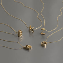 Load image into Gallery viewer, Personalized Initial 3D Letter Necklace
