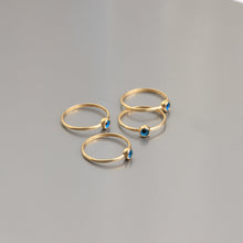 Load image into Gallery viewer, Gold Mini Evil Eye Stackable Ring
