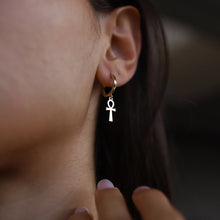Load image into Gallery viewer, Ankh Drop Earrings
