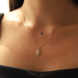Baguette Zirconia Diamond Necklace