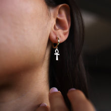 Load image into Gallery viewer, Ankh Drop Earrings
