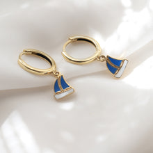 Load image into Gallery viewer, Sailboat Drop Earrings
