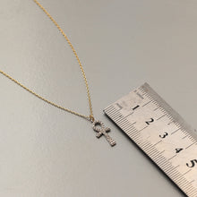 Load image into Gallery viewer, Mini Diamond Ankh Necklace
