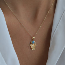 Load image into Gallery viewer, Dainty Hamsa Necklace
