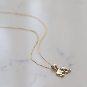 Gold Elephant Necklace (Large)