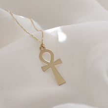 Load image into Gallery viewer, Large Gold Ankh Necklace
