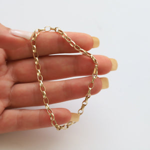 3mm Oval Bold Link Chain Bracelet