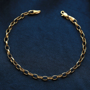 3mm Oval Bold Link Chain Bracelet