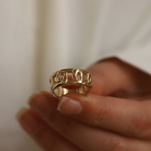 Gold Thick Chain Ring