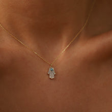 Load image into Gallery viewer, Diamond Hamsa Necklace
