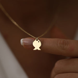Dainty Gold Fish Necklace