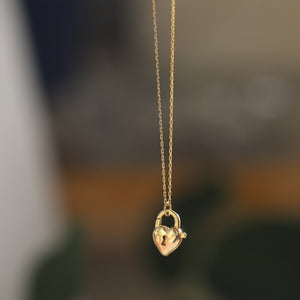 Mini Lock Pendant Necklace