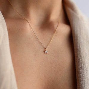 Diamond Mini Star Pendant Necklace