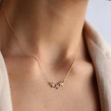 Load image into Gallery viewer, Diamond Star Trio Pendant Necklace
