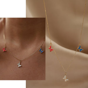 Trio-Butterfly Necklace