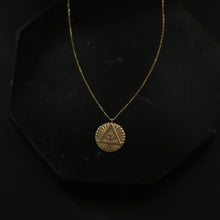 Load image into Gallery viewer, Gold Medallion Evil Eye Necklace
