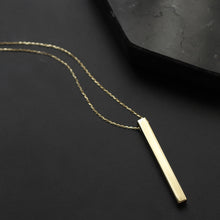 Load image into Gallery viewer, Long 3D Bar Necklace
