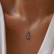Load image into Gallery viewer, Diamond Evil Eye Raindrop Necklace
