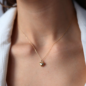 Mini Rounded Heart Pendant Necklace