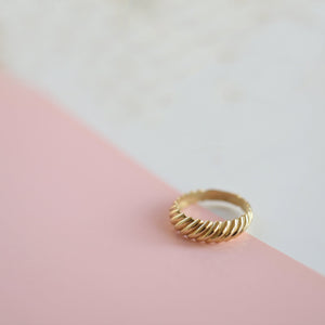 Large Croissant Dome Ring