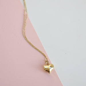 Mini Rounded Heart Pendant Necklace