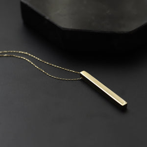 Long 3D Bar Necklace