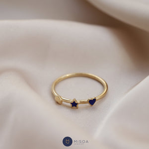 Heart and Star Ring